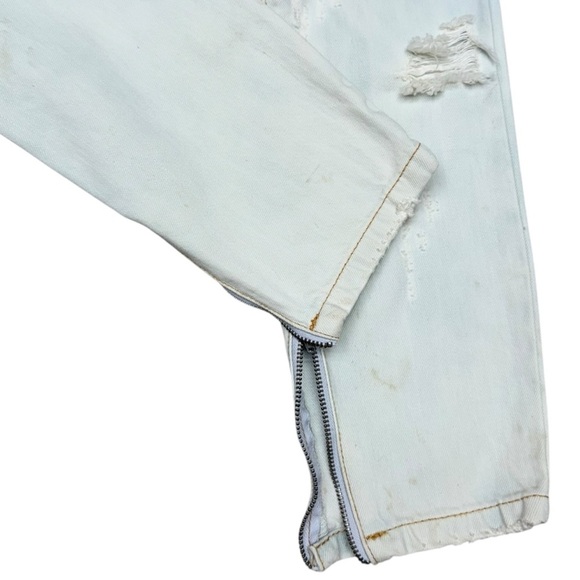 One Teaspoon Trashed Free Birds Skinny Jeans, Size 28 NWT, Light Wash Distressed - Picture 8 of 16